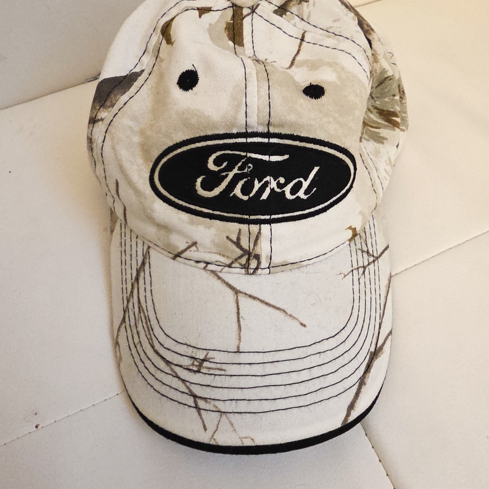 Ford Camouflage Cap in White and Black